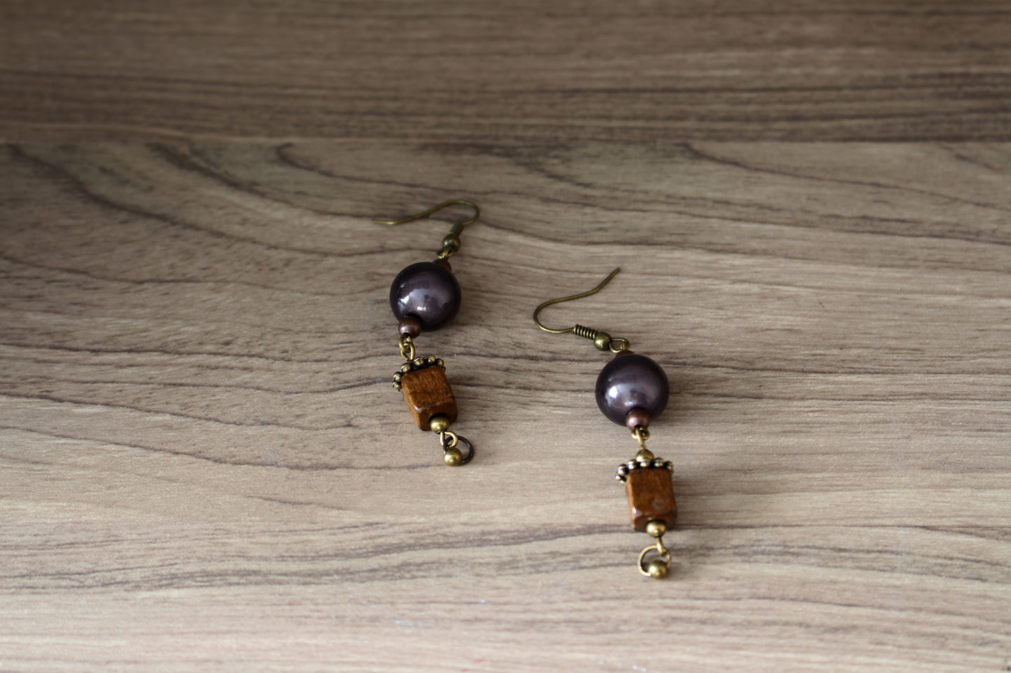 Boucles d'oreilles bois magiques