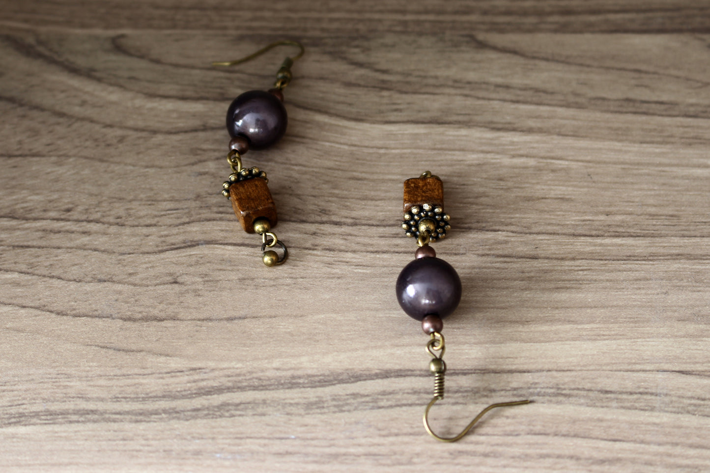Boucles d'oreilles bois magiques