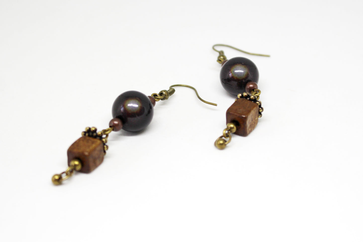 Boucles d'oreilles bois magiques