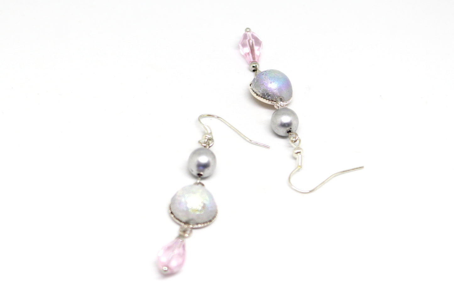 Boucles d'oreilles larme rose