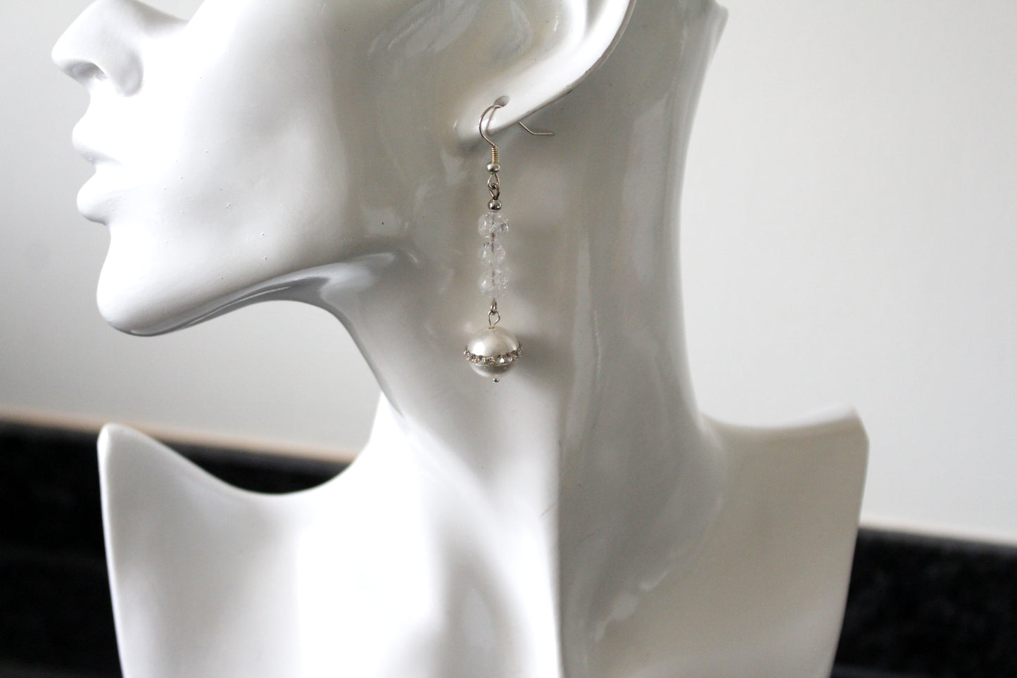 Parure en cristal boucles d'oreilles et bracelet OCCASION