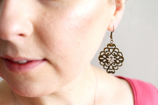 Boucles d'oreilles filigrane light silk ajourées