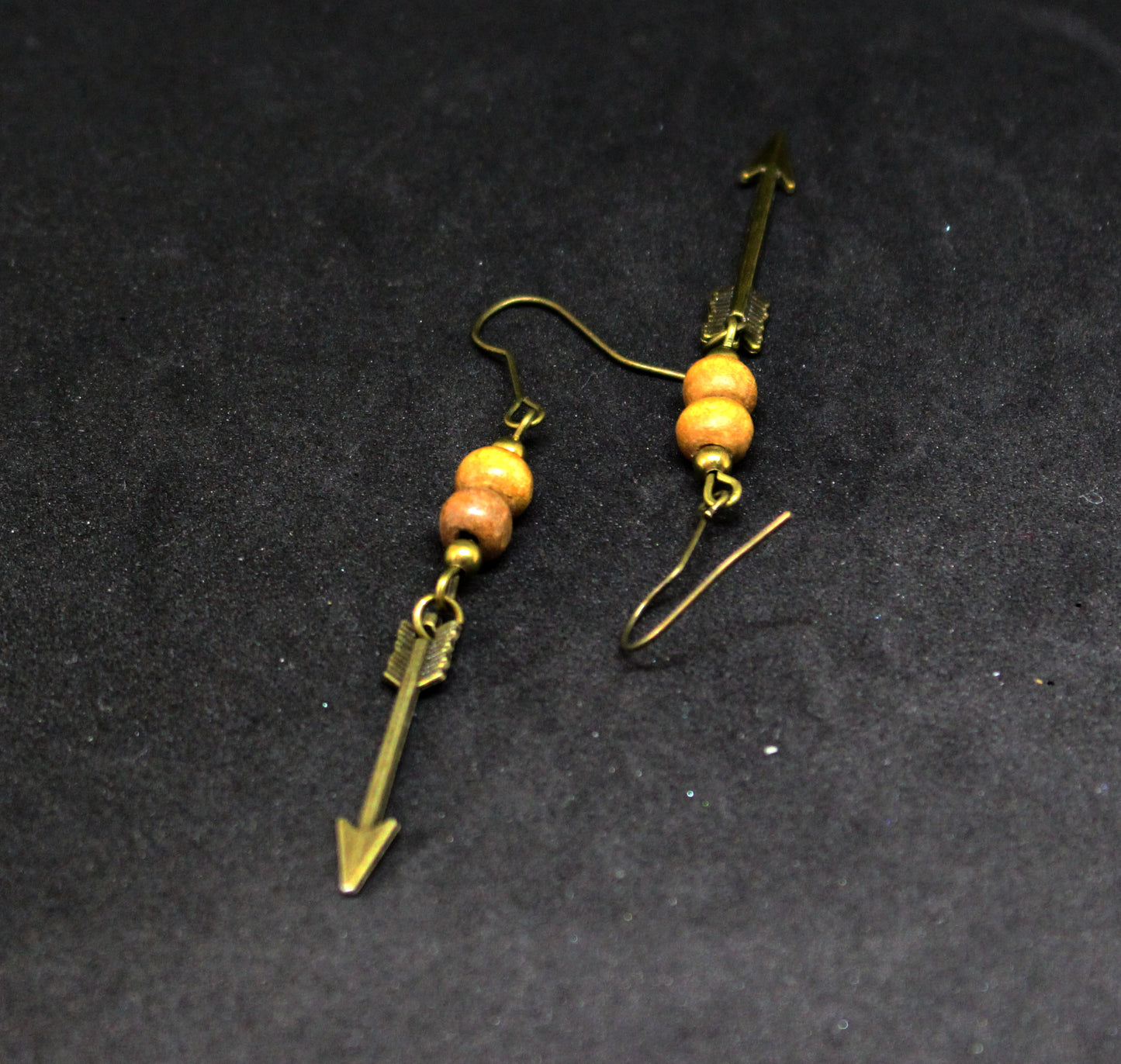 Boucles d'oreilles flèches en bois