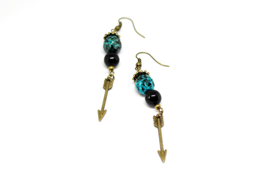 Boucles d'oreilles flèches mouchetées
