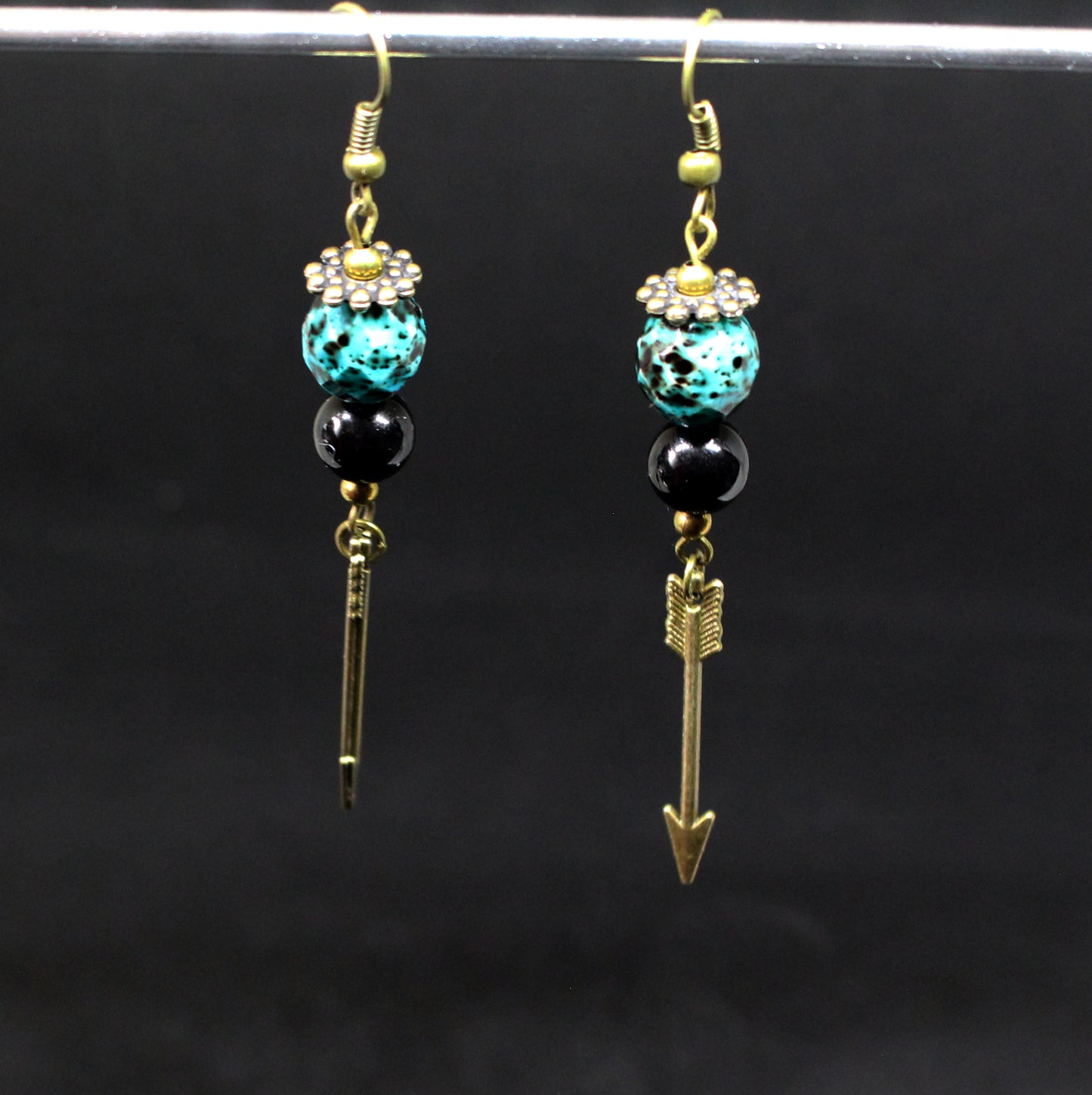 Boucles d'oreilles flèches mouchetées
