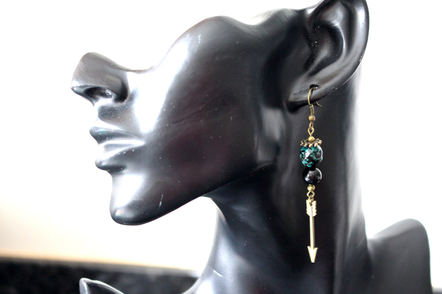 Boucles d'oreilles flèches mouchetées