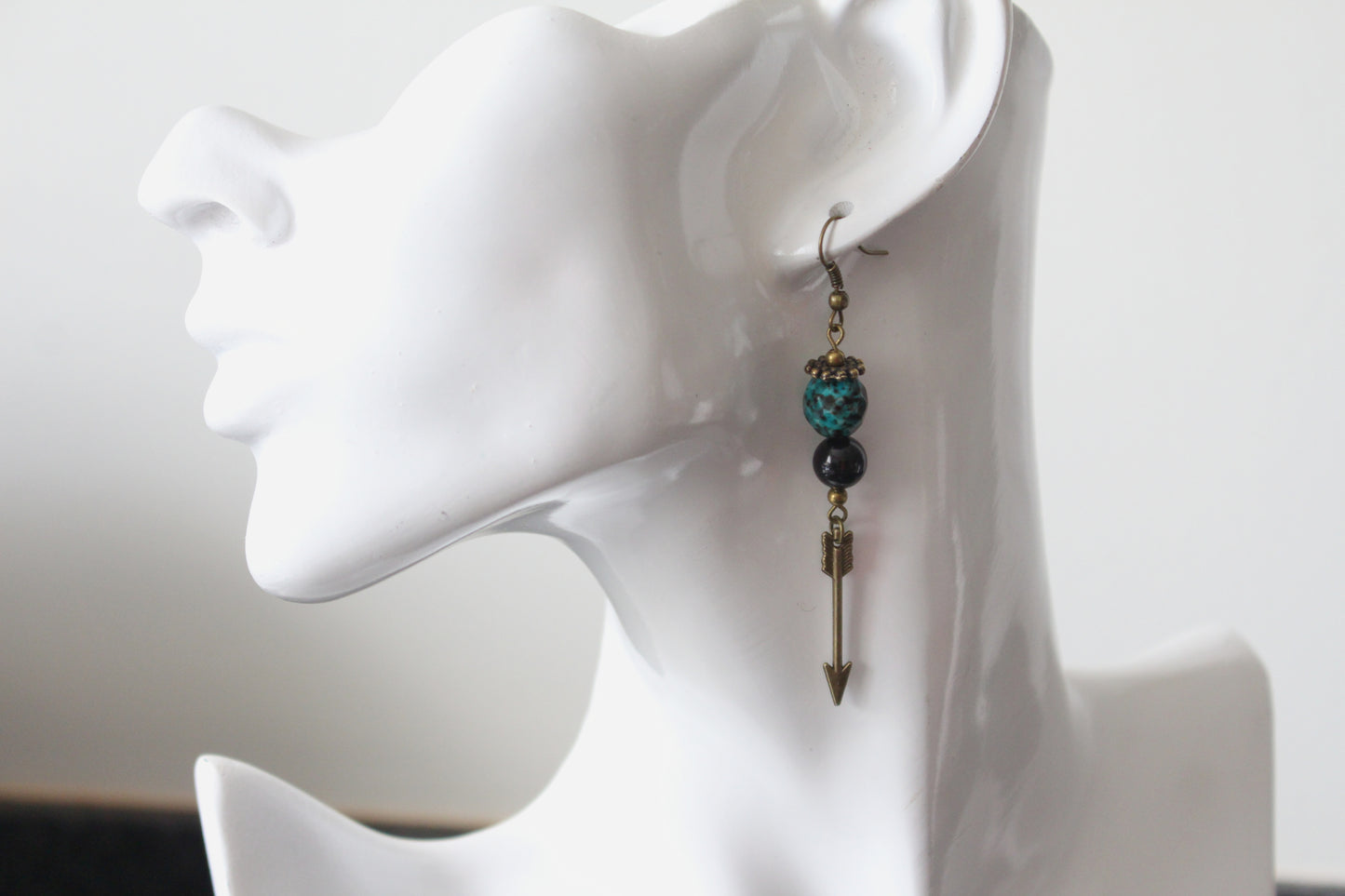 Boucles d'oreilles flèches mouchetées
