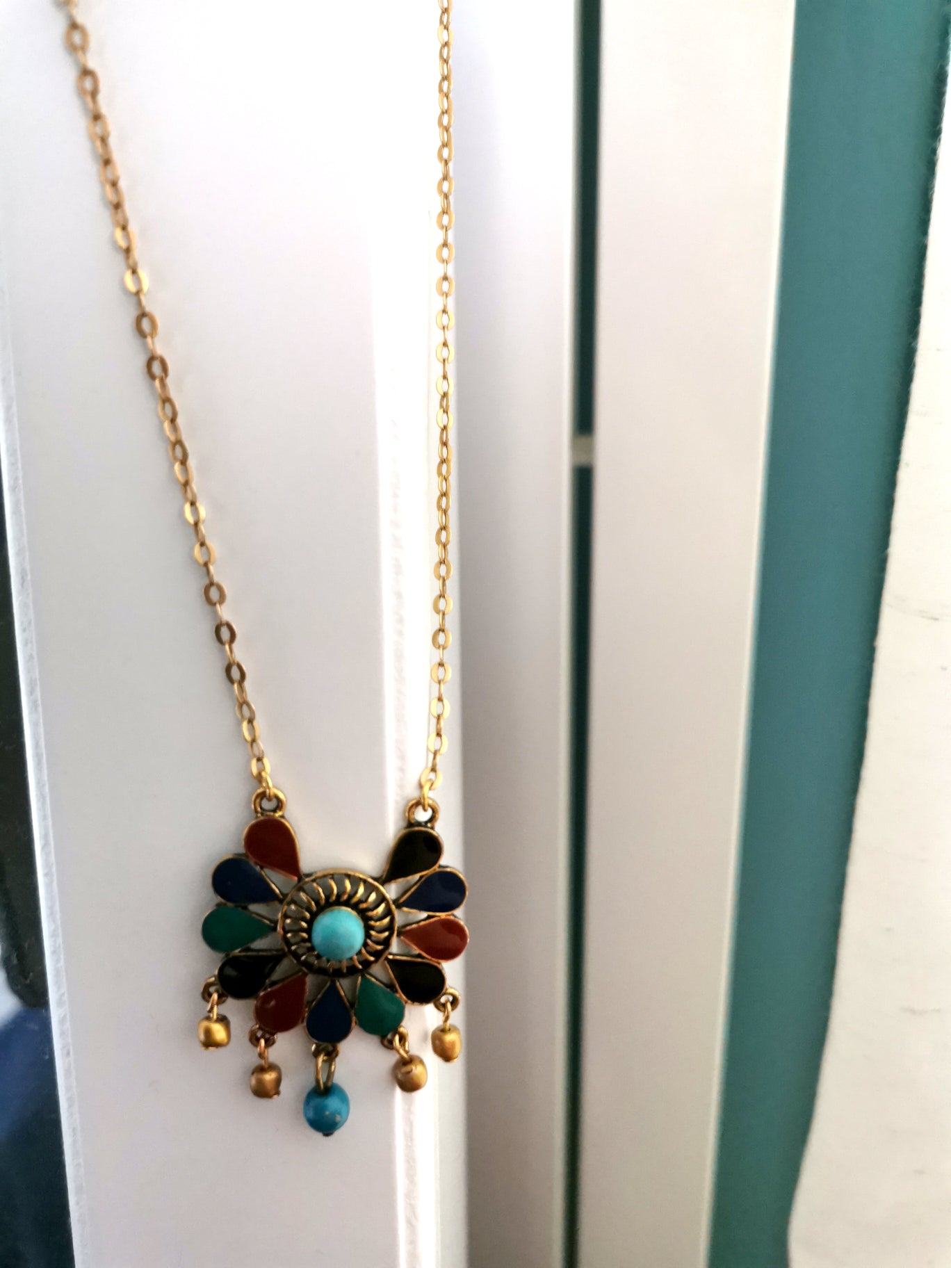 Collier sautoir doré attrape rêve