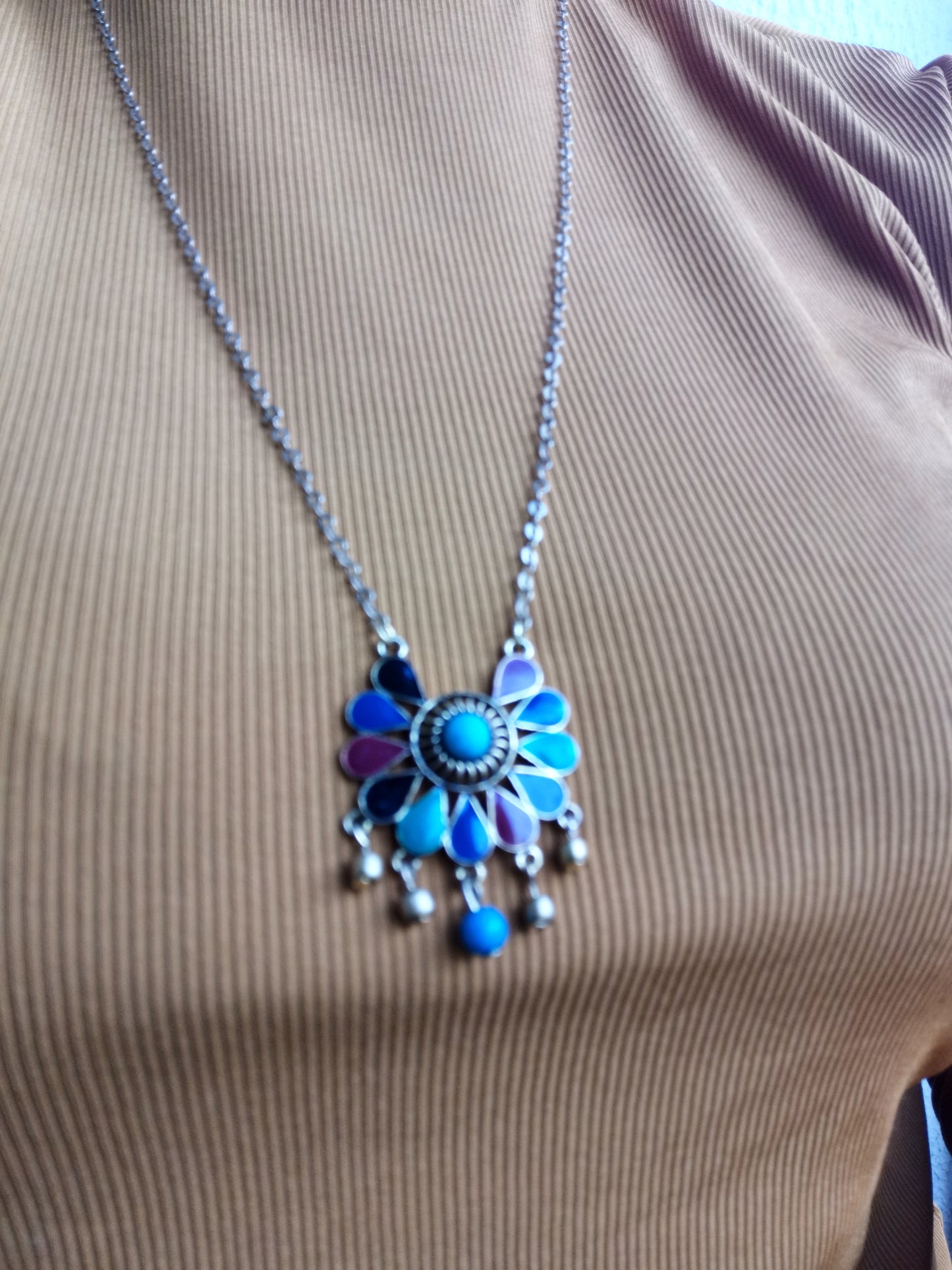 Collier sautoir doré attrape rêve