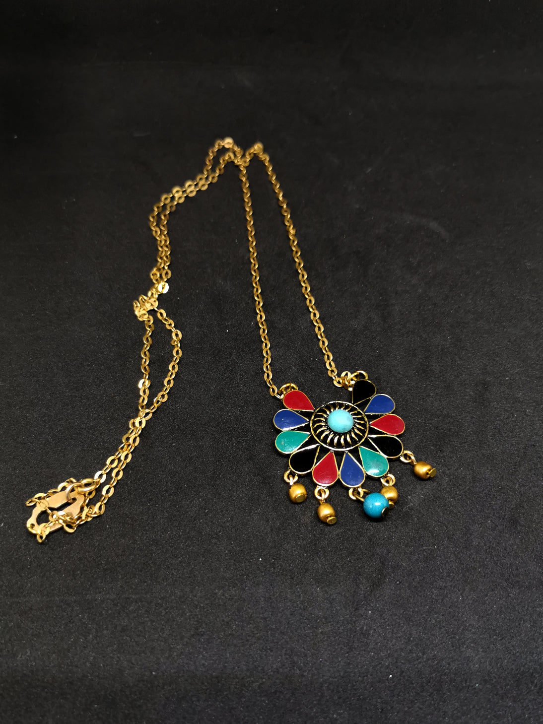 Collier sautoir doré attrape rêve
