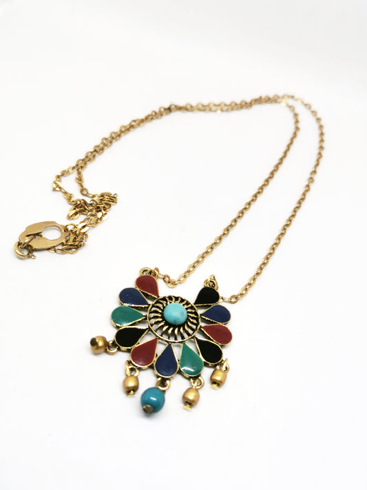 Collier sautoir doré attrape rêve