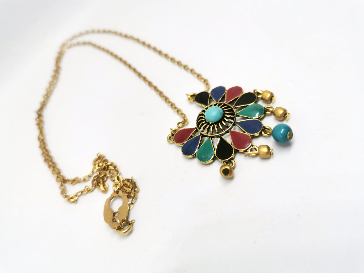 Collier sautoir doré attrape rêve
