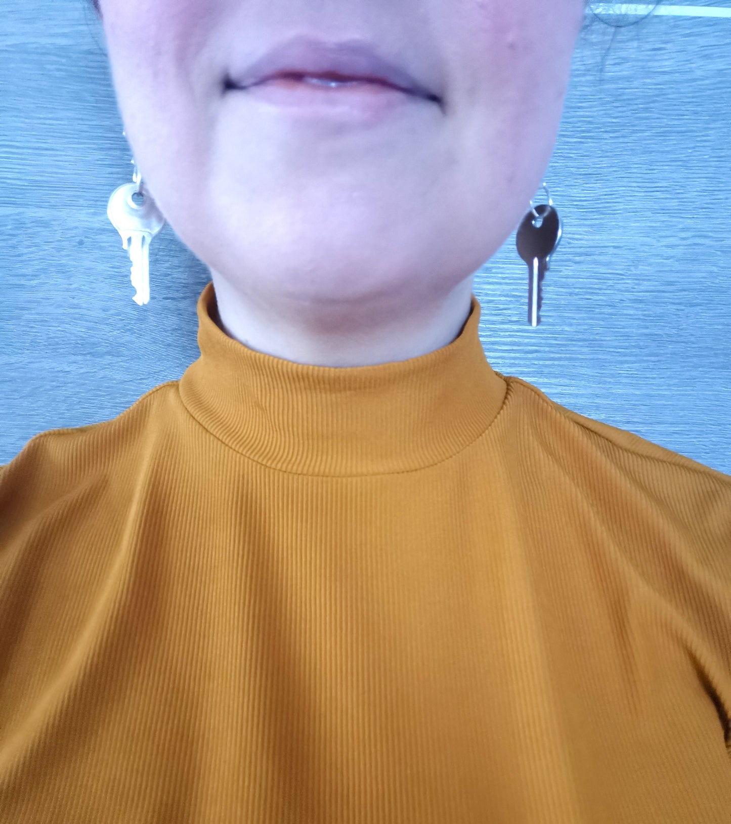 Boucles d'oreilles clés argentées
