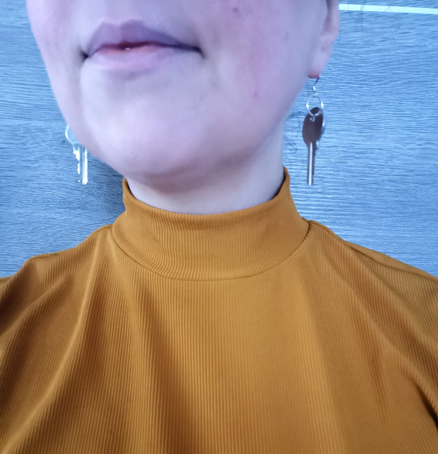 Boucles d'oreilles clés argentées