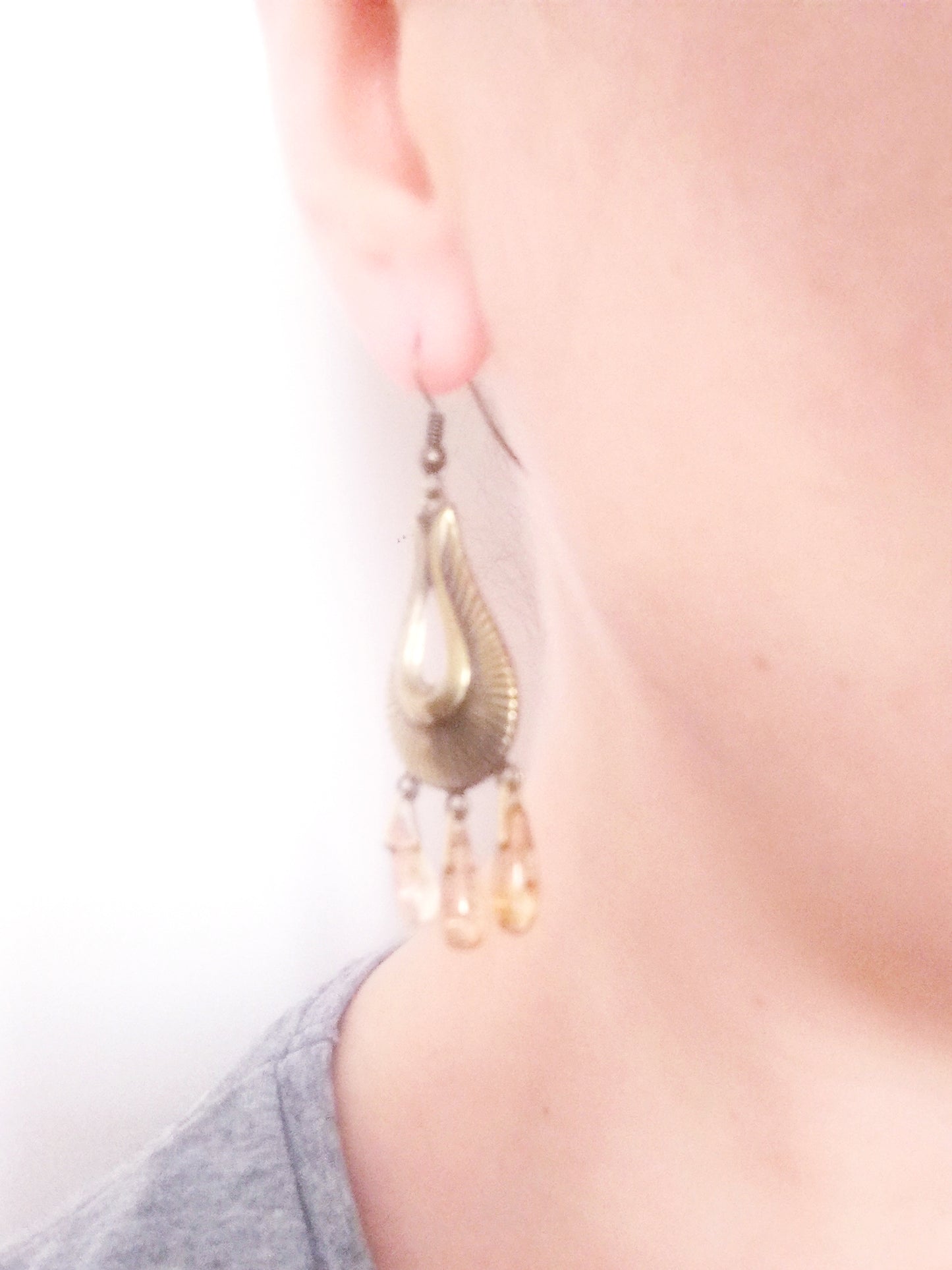Boucles d'oreilles gouttes aristocrate romantique