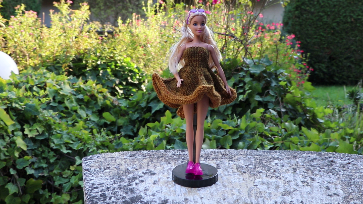 Robes verte et marron pour Barbie