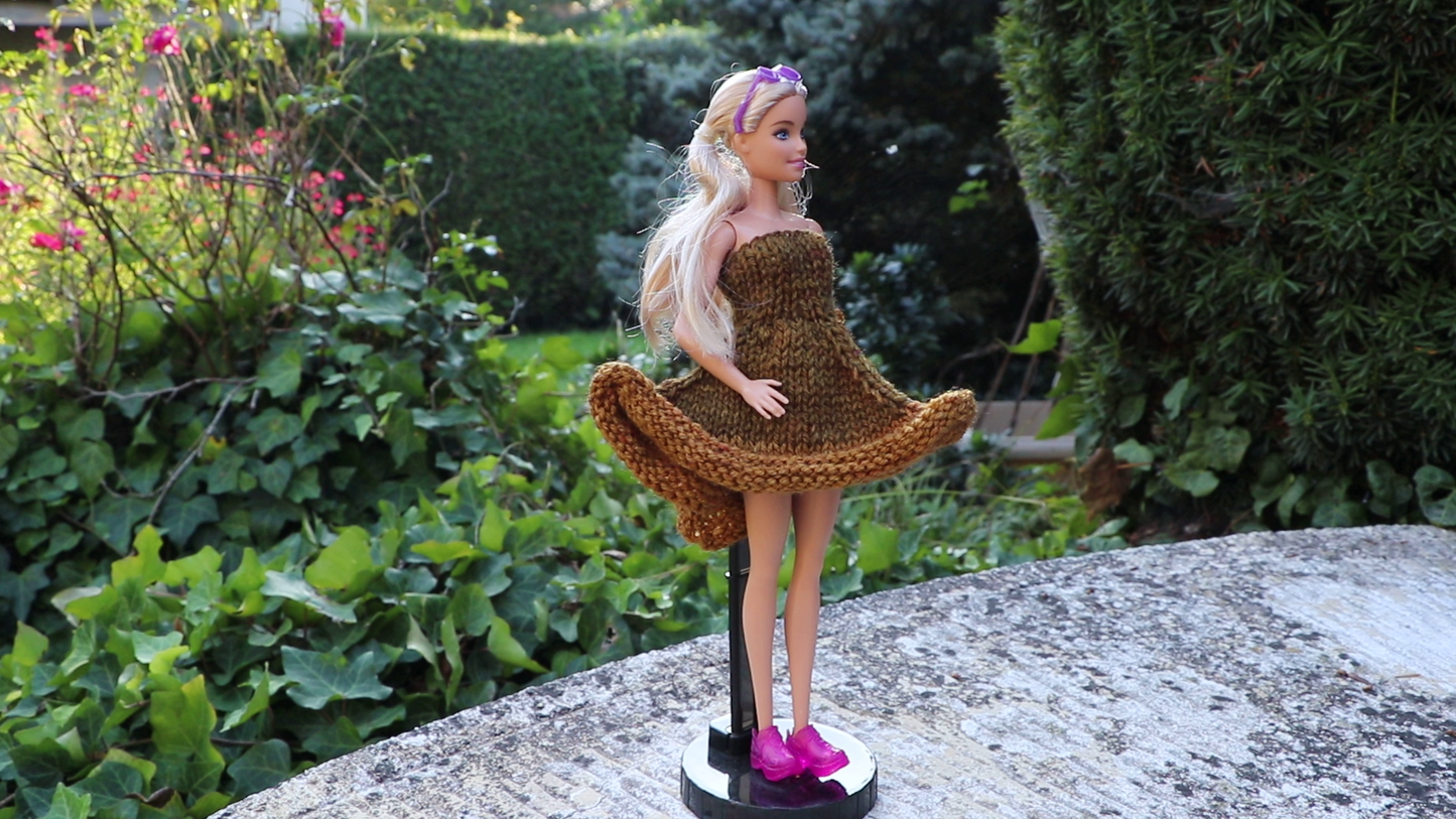 Robes verte et marron pour Barbie
