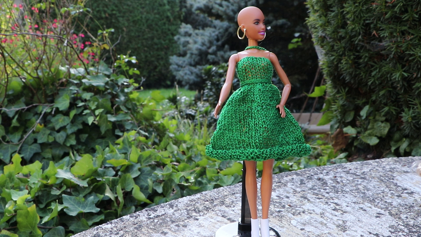 Robes verte et marron pour Barbie