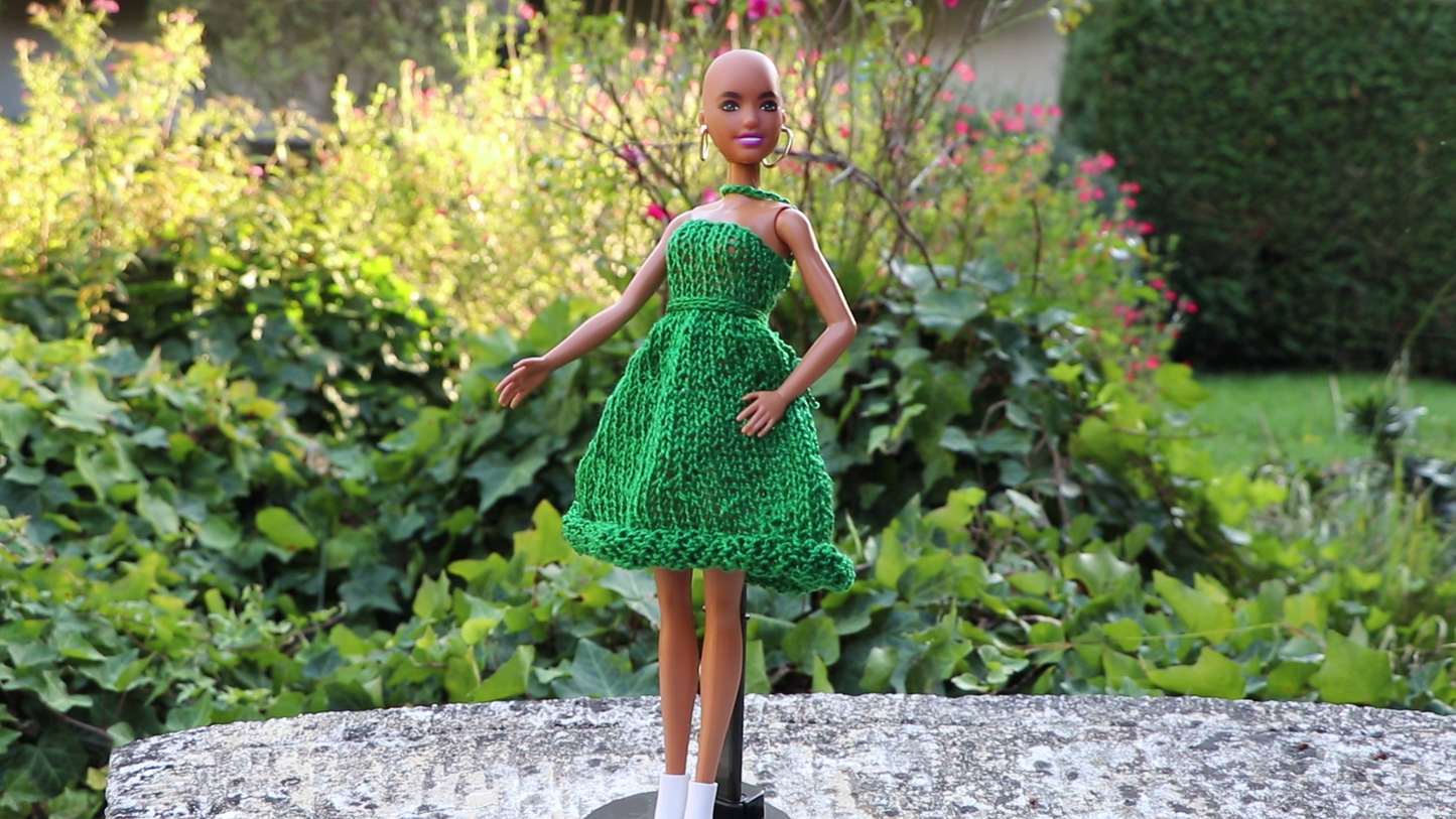 Robes verte et marron pour Barbie