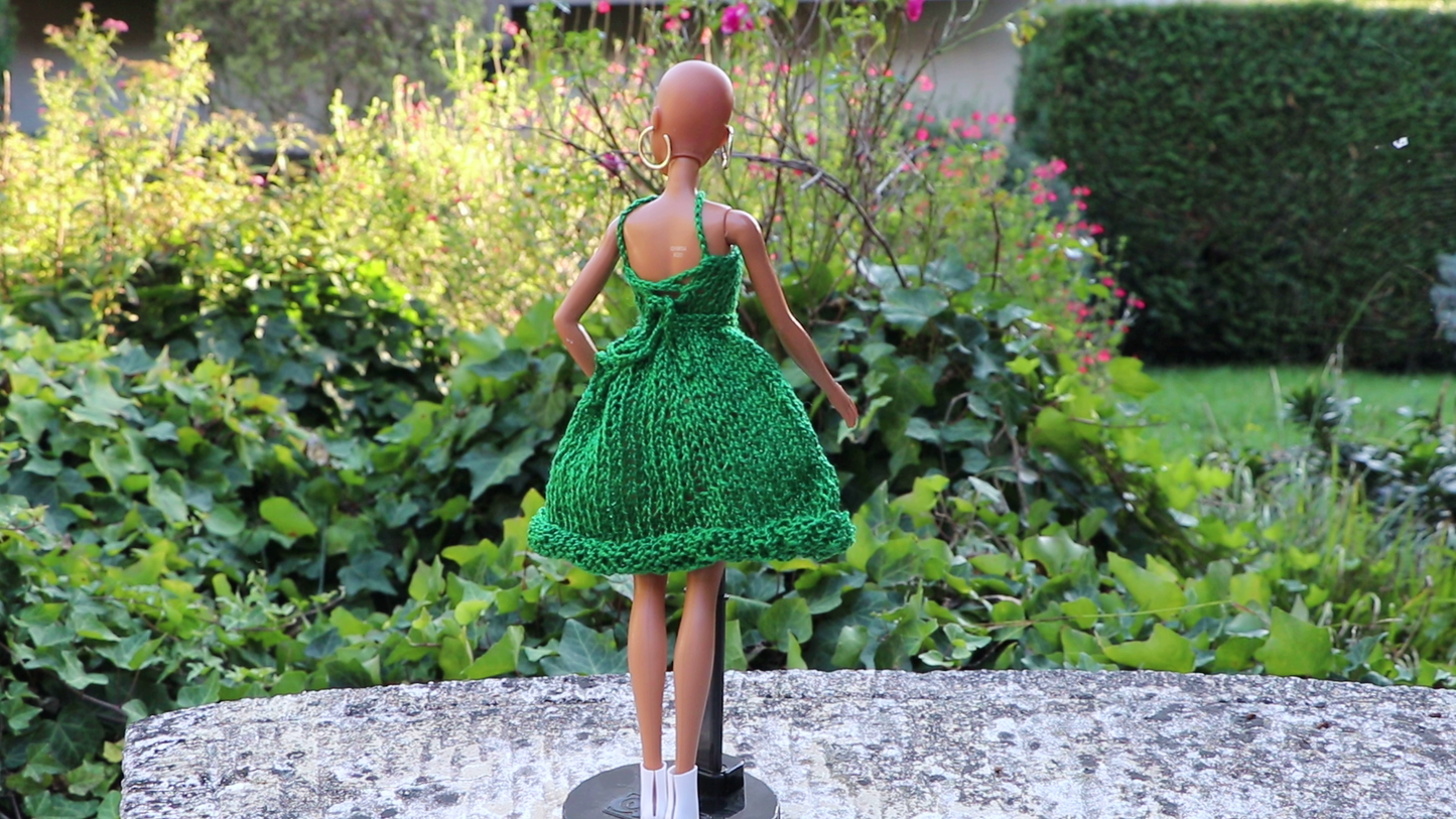 Robes verte et marron pour Barbie