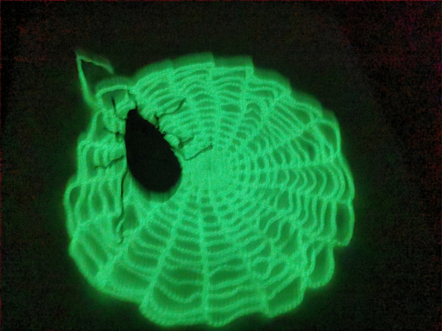 Décoration Halloween Araignée avec sa toile fluorescente