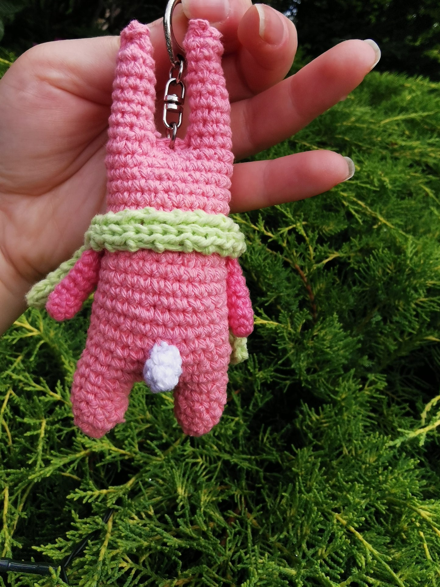 Lapin pixel au crochet breloque de sac ou porte-clés