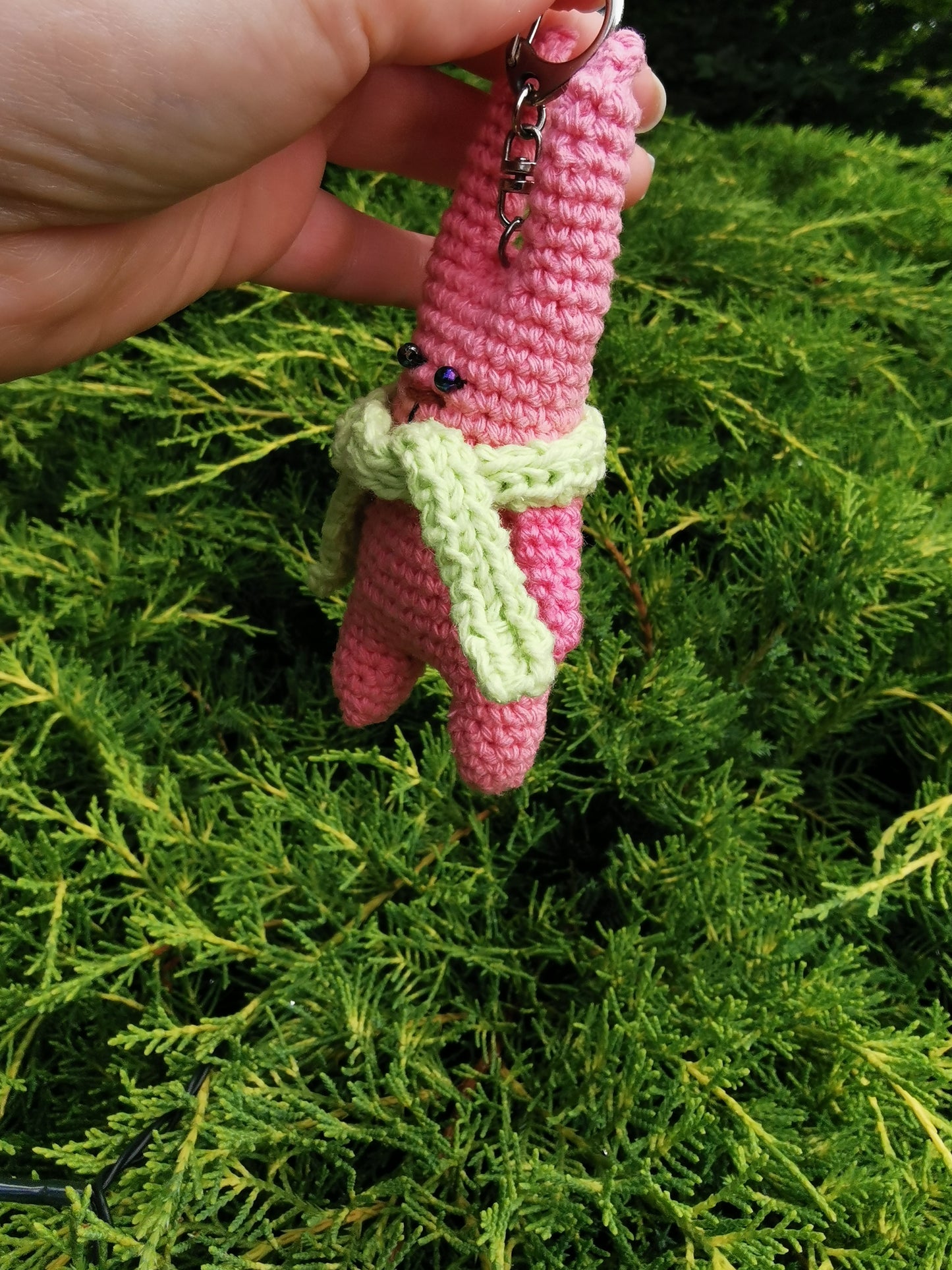 Lapin pixel au crochet breloque de sac ou porte-clés