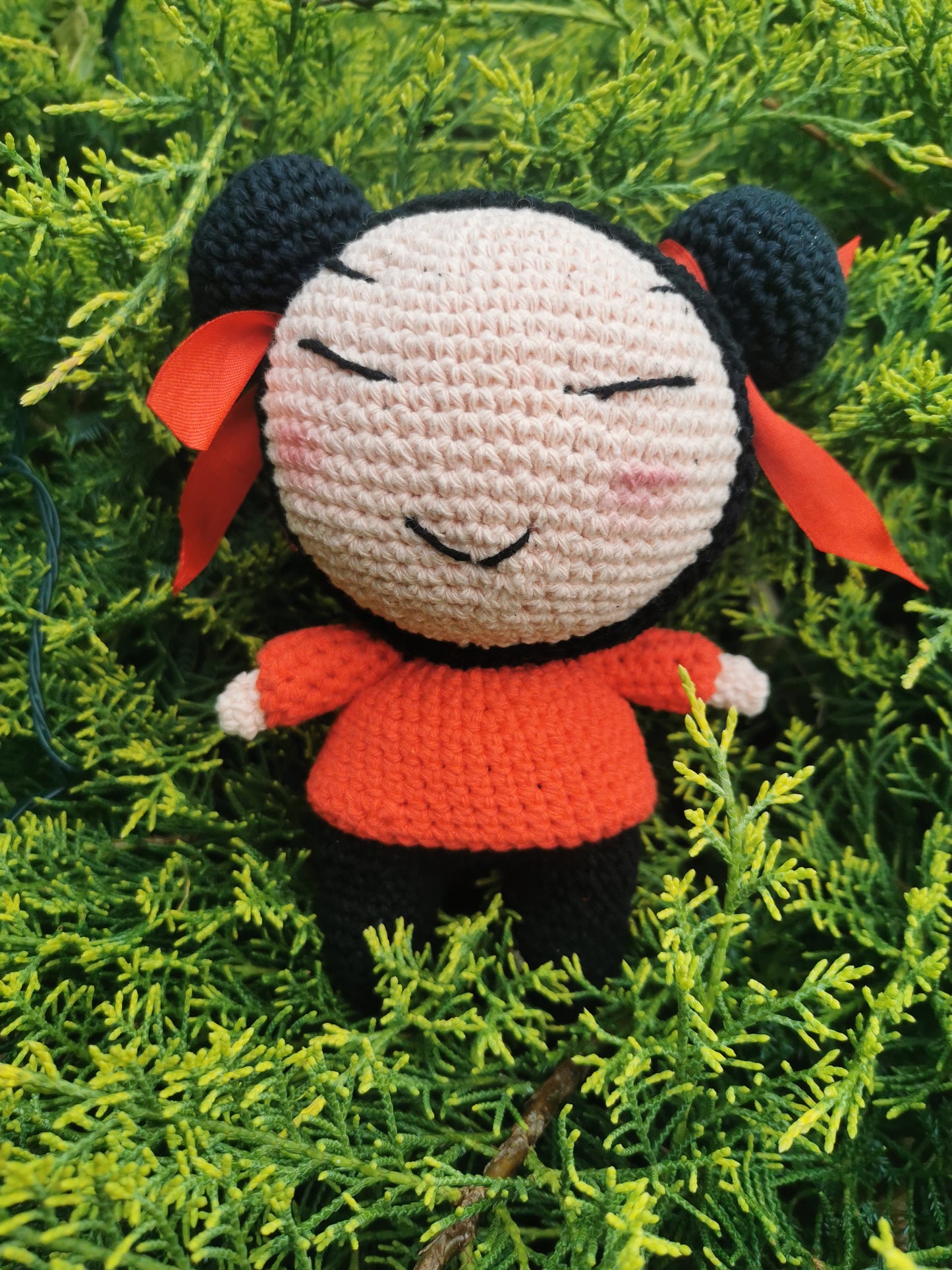 Poupée Kawaii Pucca faite au crochet