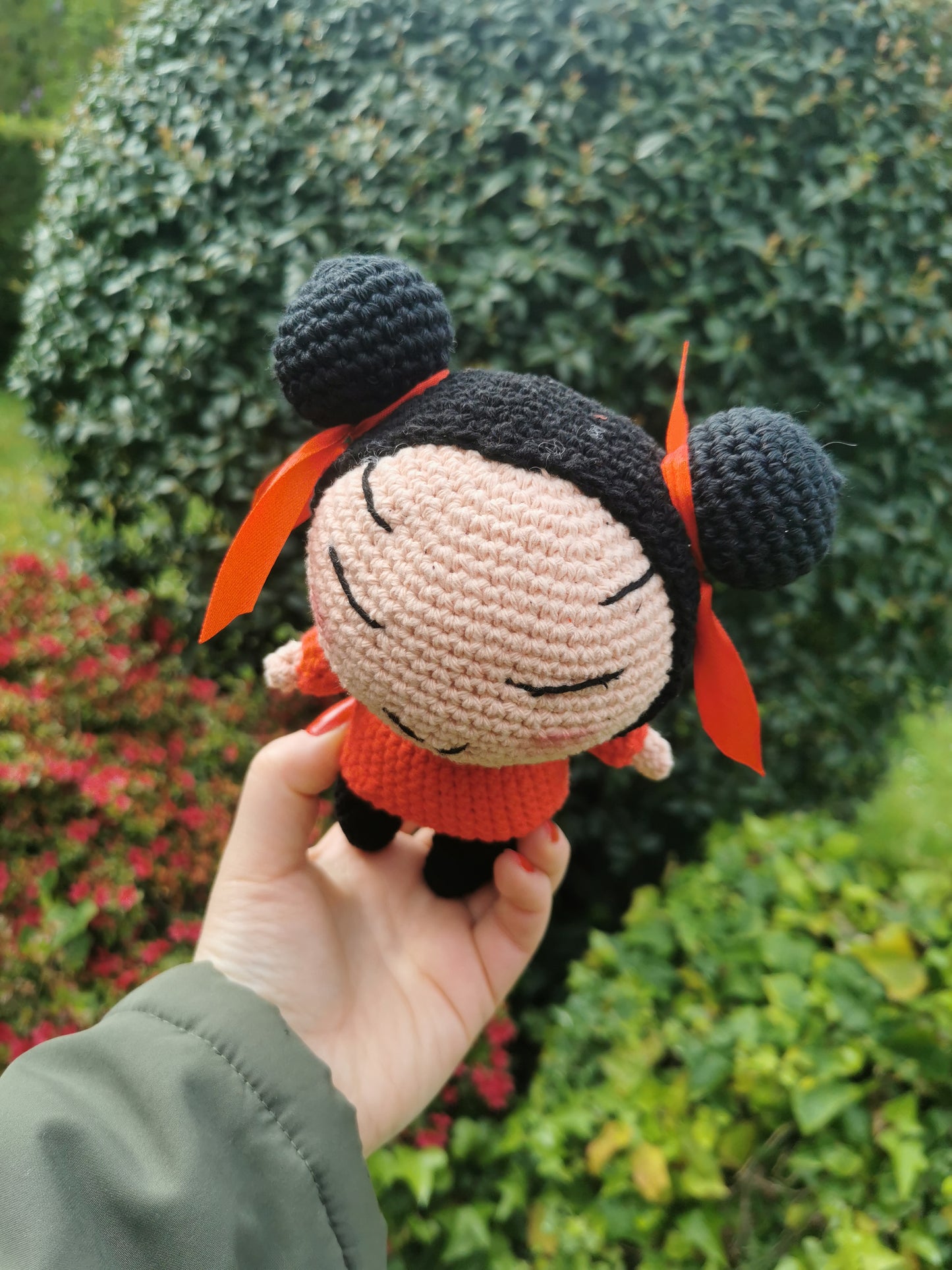 Poupée Kawaii Pucca faite au crochet