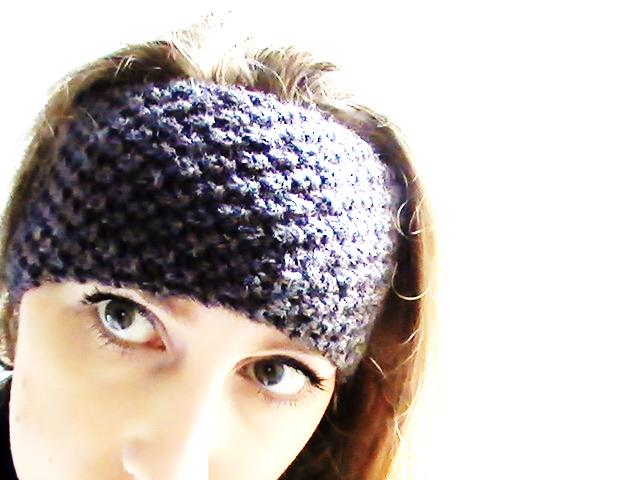 Bandeau gris anthracite et rouge /headband gray