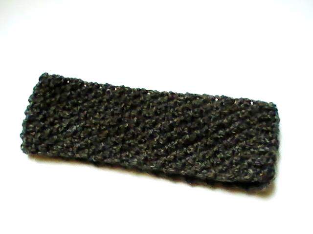Bandeau de cheveux gris anthracite pour une adolescente