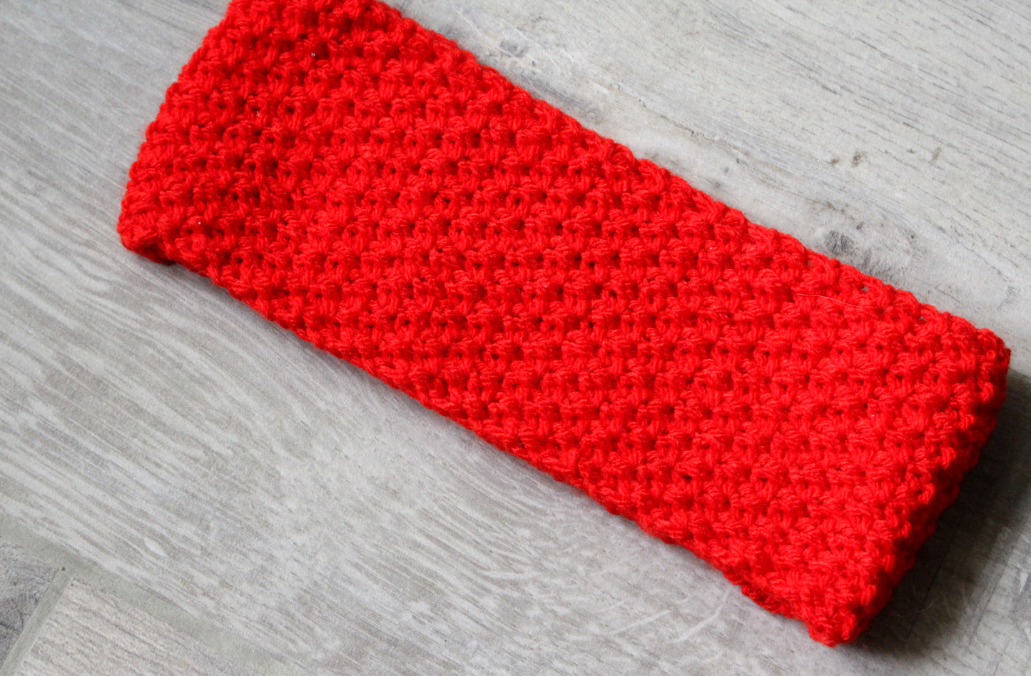 Bandeau à cheveux large rouge en acrylique très doux