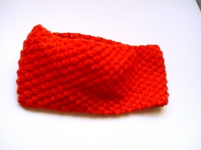 Bandeau à cheveux large rouge en acrylique très doux