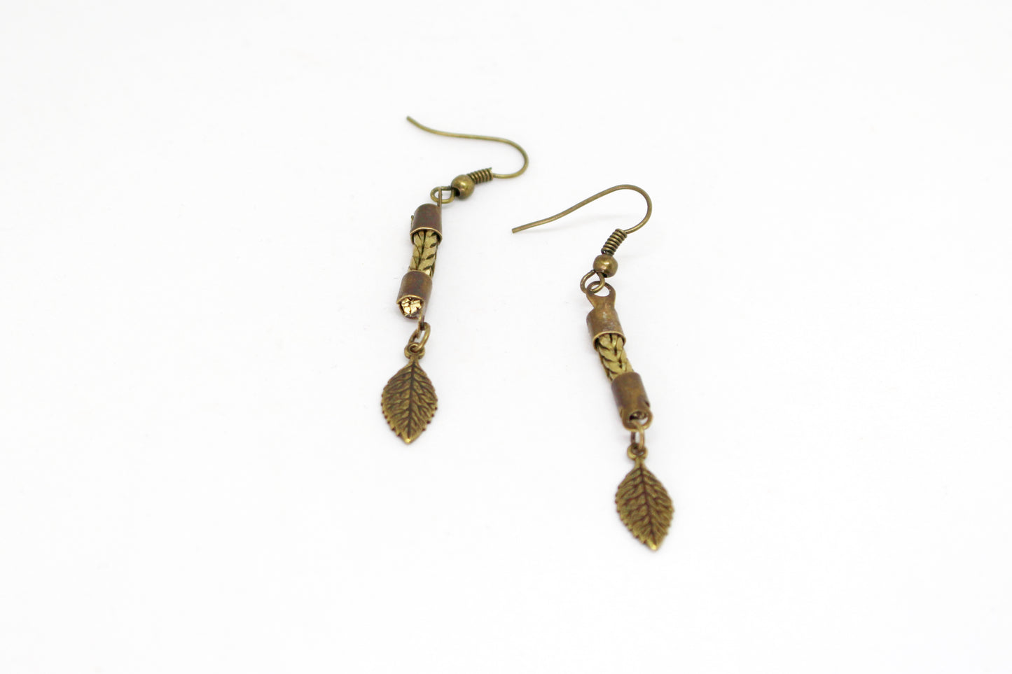 Boucles d'oreilles bûchettes bronze