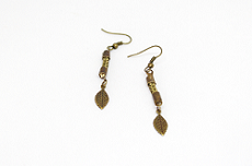 Boucles d'oreilles bûchettes bronze