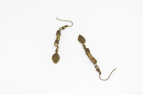Boucles d'oreilles bûchettes bronze