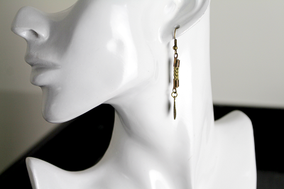 Boucles d'oreilles bûchettes bronze