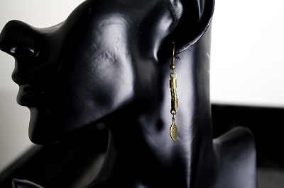 Boucles d'oreilles bûchettes bronze