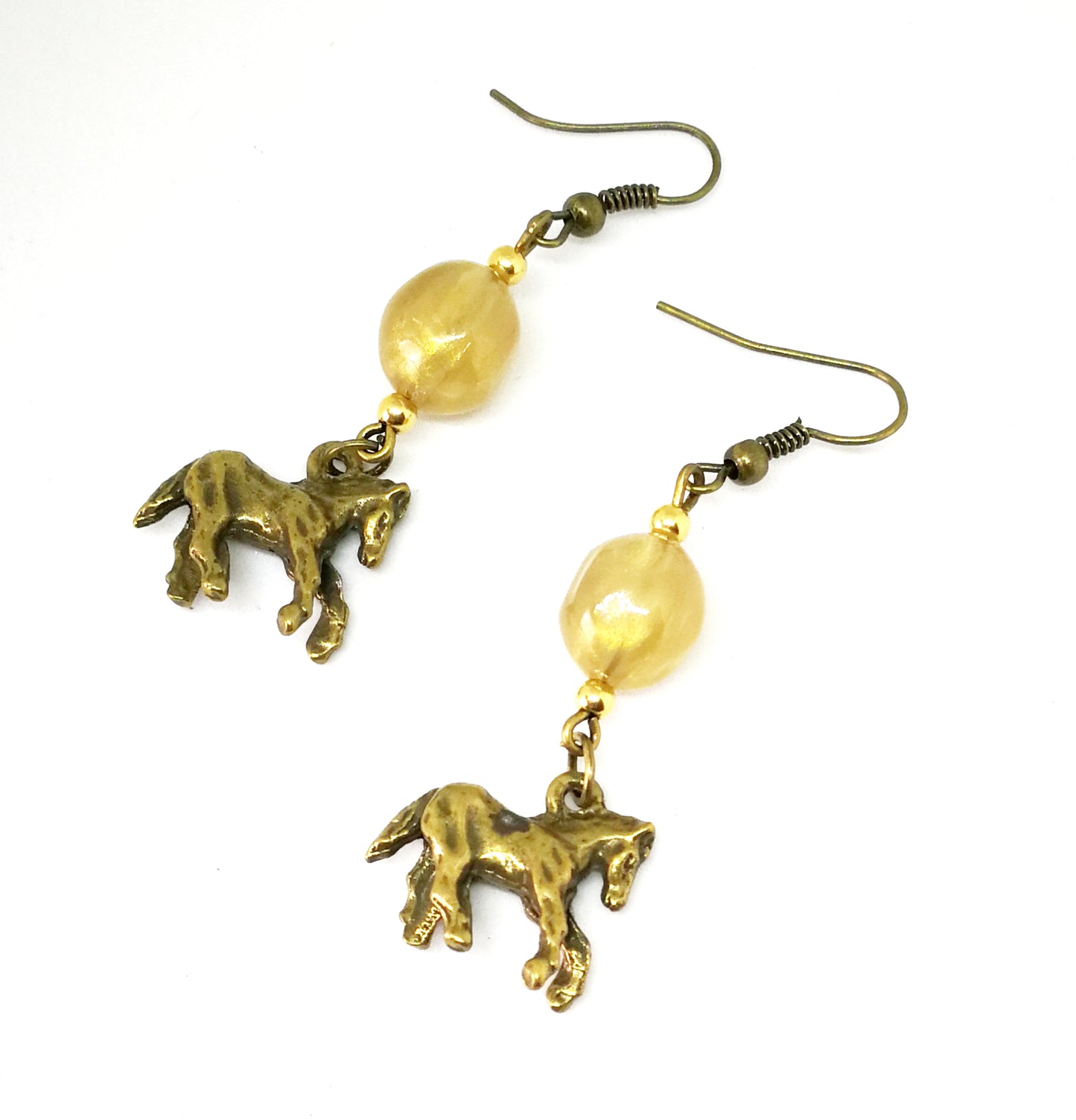 Boucles d'oreilles cheval en bronze