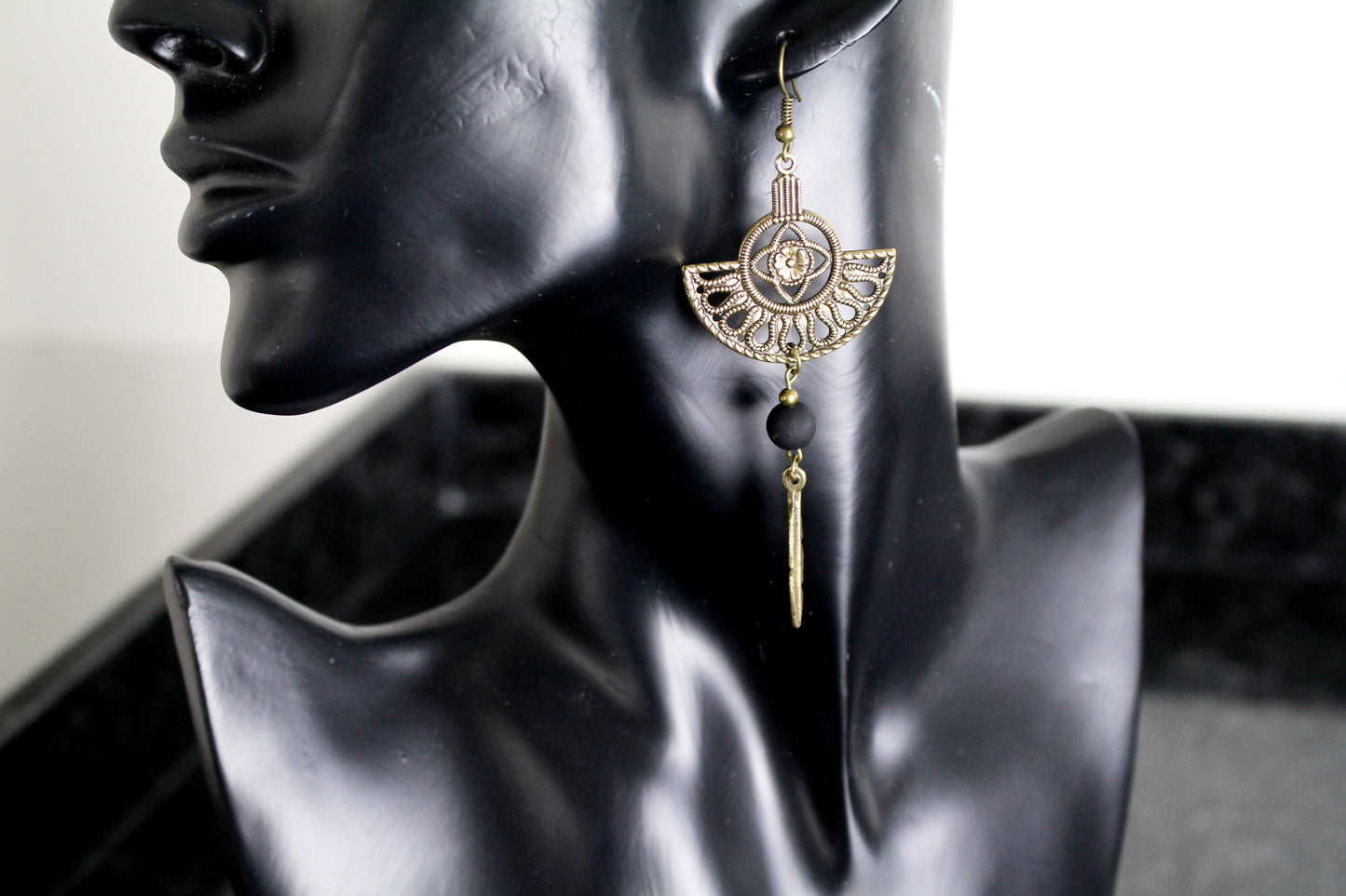 Boucles d'oreilles ethniques ajourées