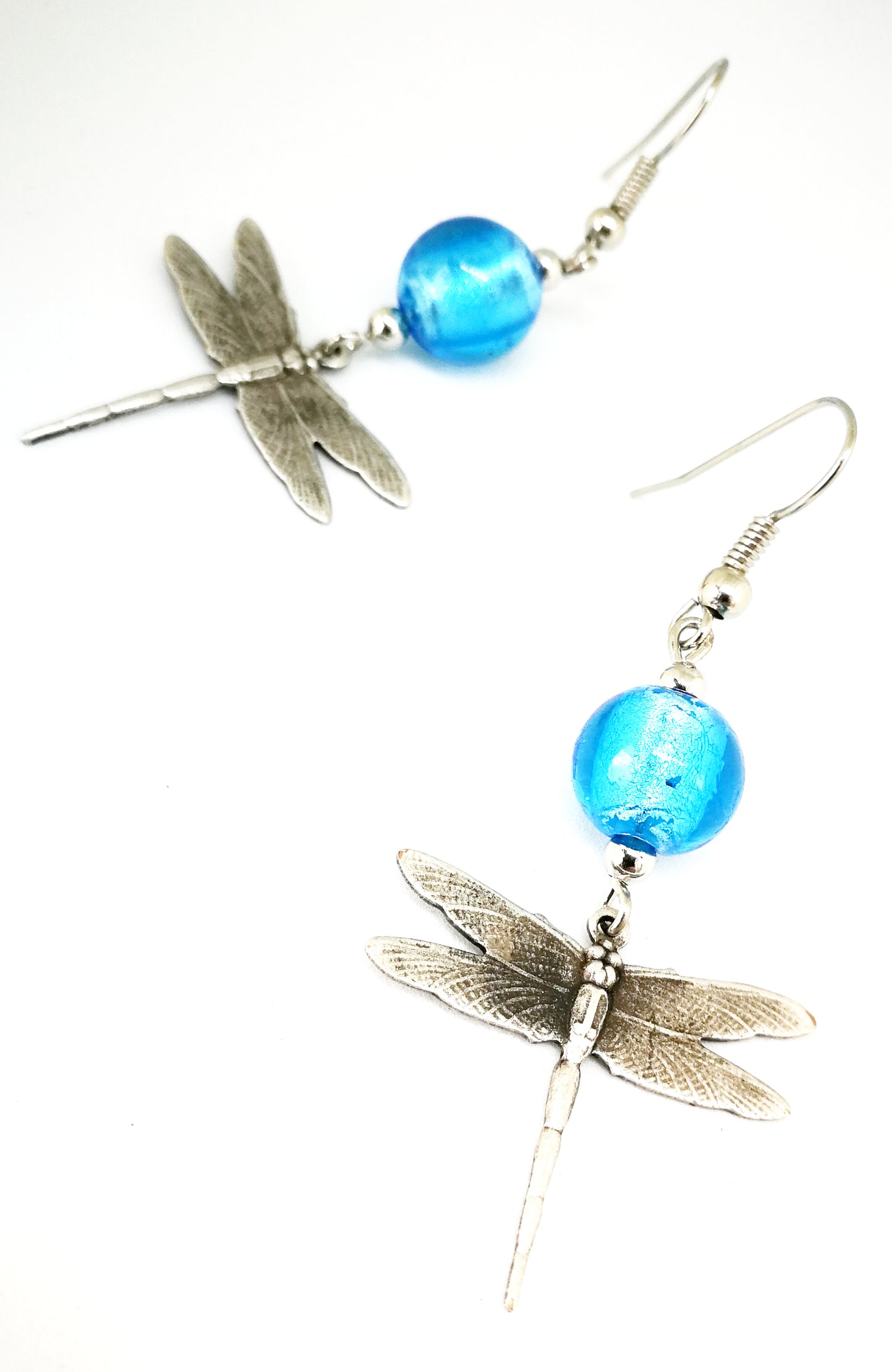 Boucles d'oreilles libellules bleu