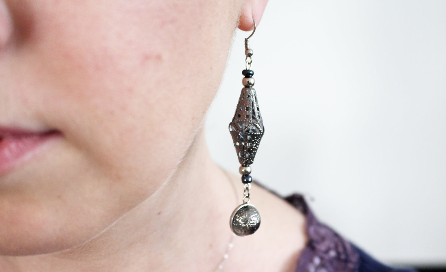 Boucles d'oreilles lune d'Orient