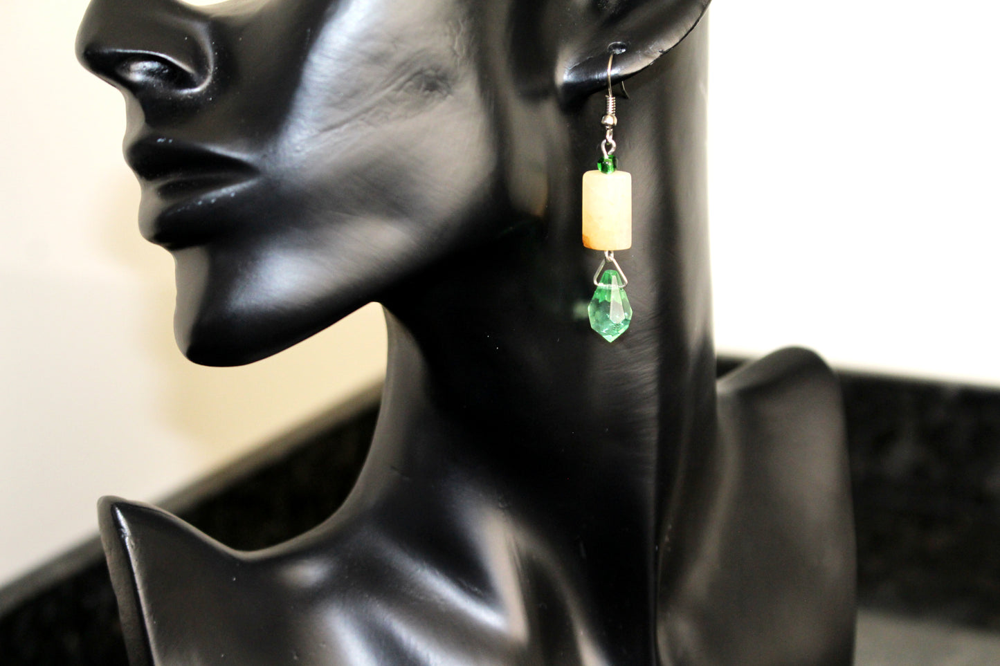 Boucles d'oreilles gouttes pierre naturelle