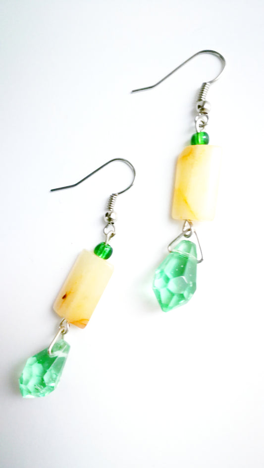 Boucles d'oreilles gouttes pierre naturelle