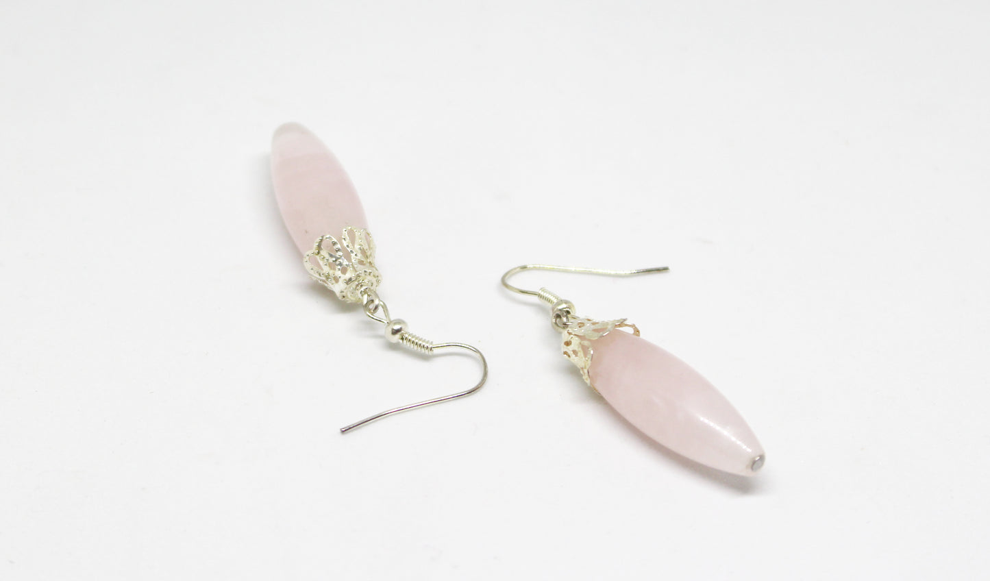 Boucles d'oreilles de quartz en forme de goutte