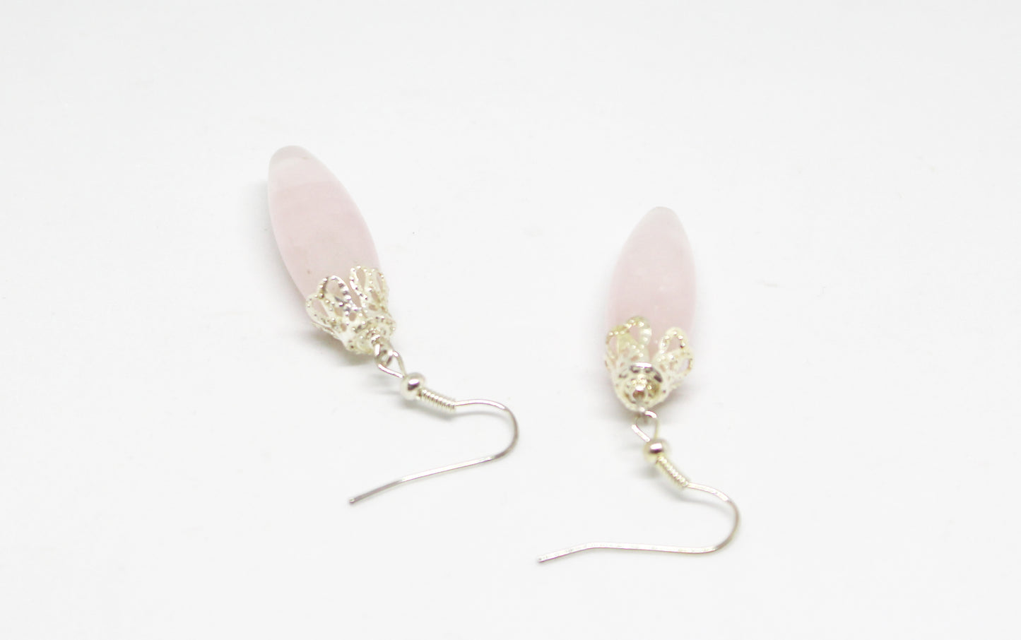 Boucles d'oreilles de quartz en forme de goutte