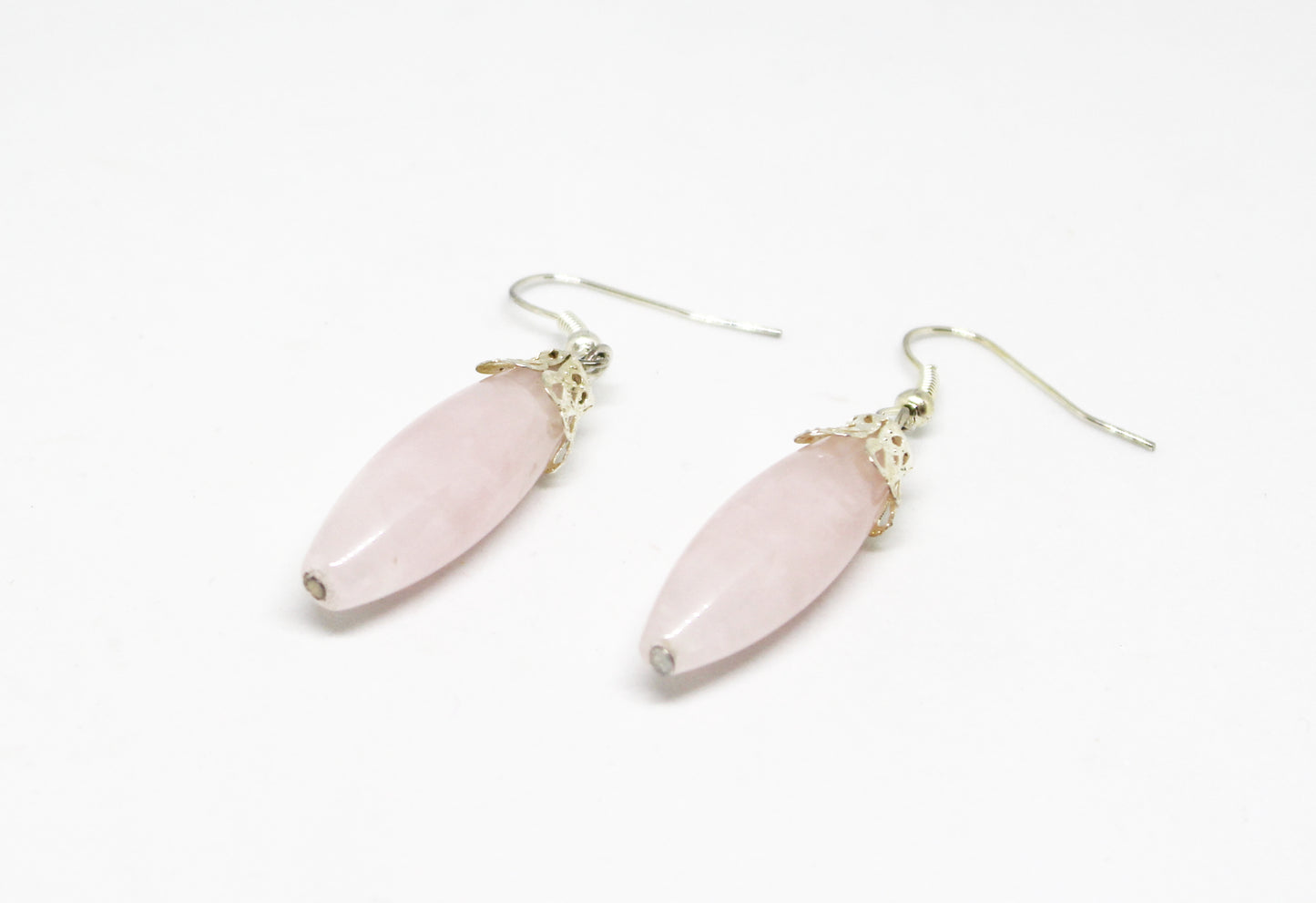 Boucles d'oreilles de quartz en forme de goutte