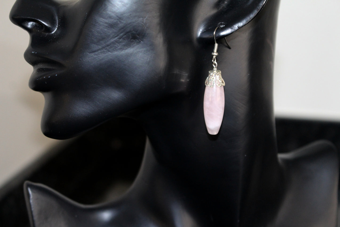 Boucles d'oreilles de quartz en forme de goutte