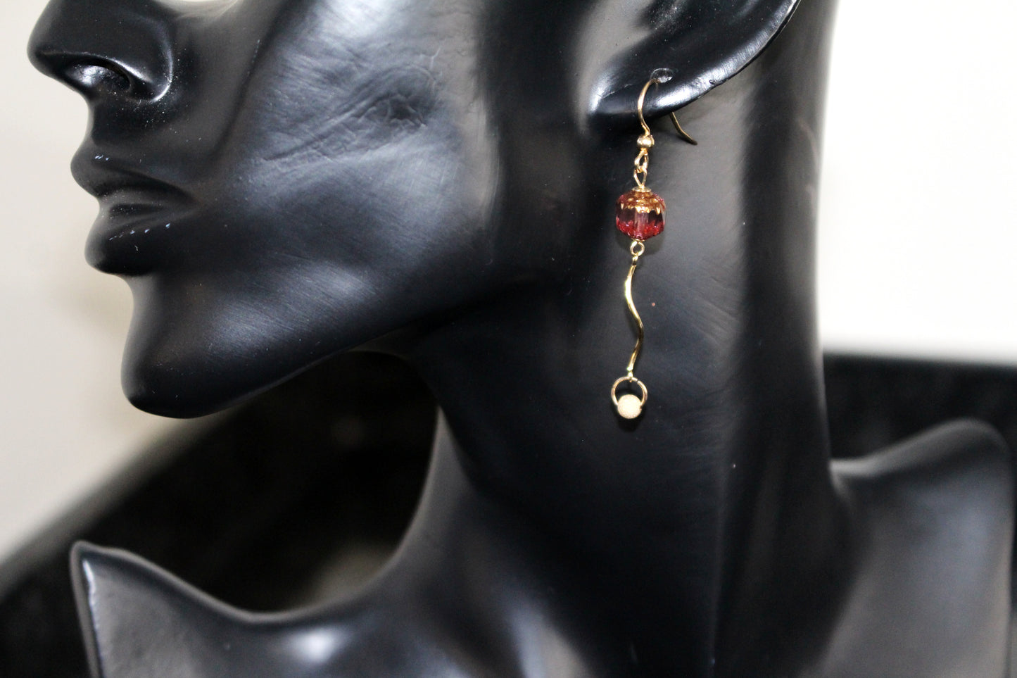 Boucles d'oreilles gold filled 14 K Couronne Picasso améthyste