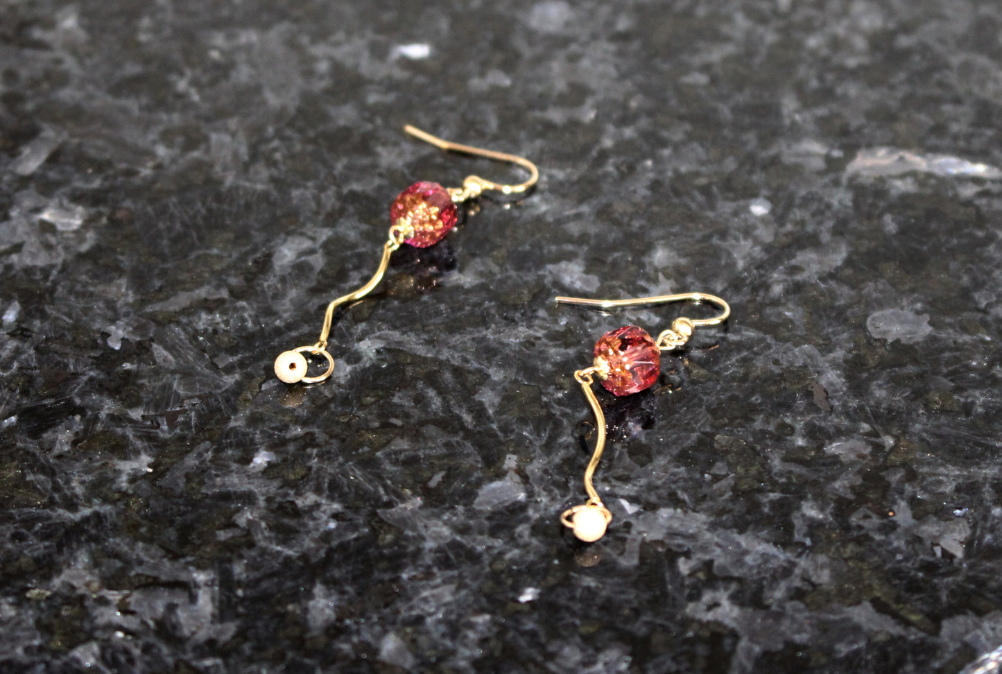 Boucles d'oreilles gold filled 14 K Couronne Picasso améthyste